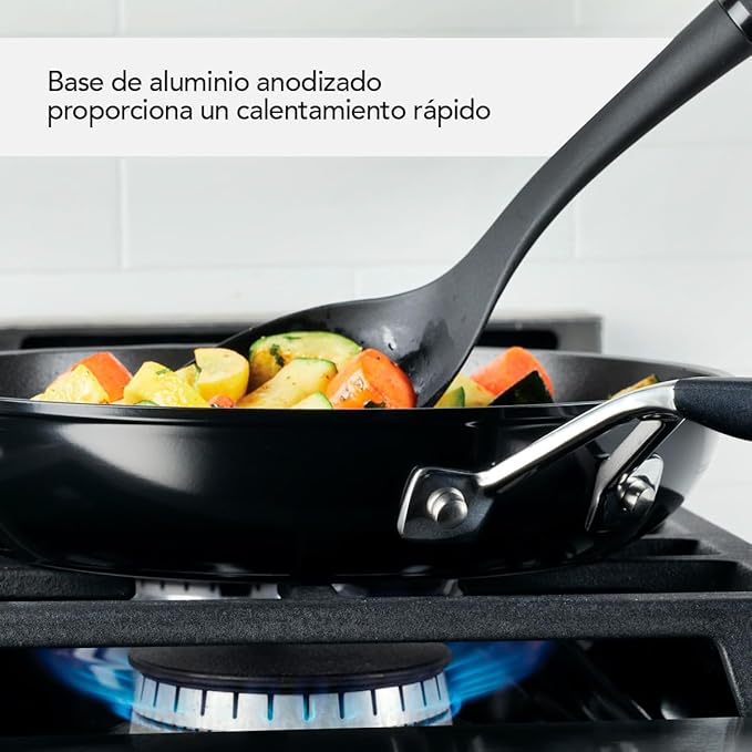 KitchenAid 84803 Hard Anodized Nonstick Frying Pans/Skillet Set, 8.25 Inch and 10 Inch - Onyx Black