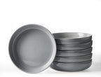 famiware Milkyway 33 oz Bowl Set, Pasta Bowls Set of 6, Salad Bowls Perfect for Your Friend for Housewarming, Thanksgiving, Christmas, Dark Gray