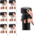 WOTOR Champagne&Wine Bottle Stoppers Stainless Steel with Food Grade Silicone, Leak Proof Keep Fresh Reusable Saver, Cork Suitable for Wine, Champagne, Cava, Prosecco and Sparkling (6 Pack Rosegold)