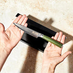 HexClad Utility Knife, 5-Inch Japanese Damascus Stainless Steel Blade, Pakkawood Handle