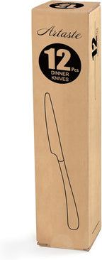Artaste Rain II Forged 18/10 Stainless Steel (Stainless Steel (Set of 12), Dinner Knife (9.5-Inch))