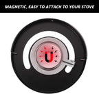 Frienda Wood Stove Thermometer Magnetic, Oven Temperature Meter Stove for Avoiding Chimney Pipe Damaged by Overheat(2 Pieces)