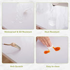 12 x 72 Inch Clear Table Cover Protector, Clear Desk Mat, Transparent Table Protector, 1.5mm Plastic Table Cover, Vinyl Table Protector, Desk Mats on Top of Desks