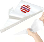 20 Inch icing bags Disposable, Large Pastry Bags Disposable Cake Decorating Bag 100 Count, Thick Plastic Non-Slip Anti-Burst Cake Bags for Frosting Decorating Cake Cupcake Cookie, Easy to Squeeze