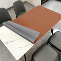 Leather Table Cover,1.8mm Thick,42x78 Inch Table Protector,Table Protector for Dining Room Table,Dining Table Cover,Table Cover Protector,Table Protector Pad(Brown+Gray,42x78)