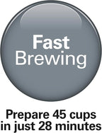 Hamilton Beach 45 Cup Fast Brew Coffee Urn and Hot Beverage Dispenser, 40521