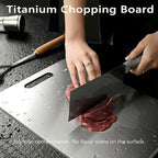 Titanium Cutting Board Set of 3,100% Pure Titanium Cutting Boards for Kitchen Double Sided,Hygiene Durable Dishwasher,Fruit & Vegetables （3P-S)