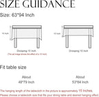 ISAENNE Designer Christmas Red Long Tablecloth Rectangular,Linen Table Cloth with Snowflakes Pattern,Wrinkle Resistant Decor Tablecloths for Dining Kitchen Thanksgiving Christmas,63"*94"-Carol C