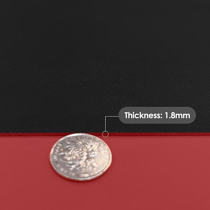 Table Pad - Used for Square Table Waterproof and Easy to Clean Good Flatness Easy to Used for Dining Table(Black+Wine Red 46x46)