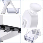 ONCE FOR ALL Safe Vegetable Slicer For Kitchen, Professional Mandoline Slicer For Food Potato Slices, Thickness Adjustable 0.1-8 mm Kitchen Artifact Fast Meal Prep (White)