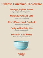 Sweese 10 Oz Ceramic Ice Cream Bowls, Set of 6, Dishwasher Microwave Safe Dessert Bowls in Assorted Cool Colors