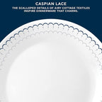 Corelle 18-Piece Dinnerware Set Service for 6, Lightweight Round Plates and Bowls Set, Vitrelle Triple Layer Glass, Chip Resistant, Microwave and Dishwasher Safe, Caspian