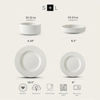 Christian Siriano Lusso 16-Piece Dinnerware Set Stoneware, White