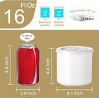Sweejar Ceramic Food Storage Jar, Salt Container with Airtight Plastic Lid & Date Tracker, 16 Oz Kitchen Canisters for Flour, Rice, Sugar, Coffee, Spices, Pantry Organization (White)