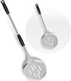 Pizza Peel & Turner, 9" Pizza Spatula with Extendable Handle (26-36" Length)