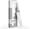 Misen 8" Chef Knife – High Carbon Japanese AUS-10 Stainless Steel – Hybrid German & Japanese Blade – Precision Kitchen Knife for Professionals & Home Cooks – Ultimate Cutting Performance - White