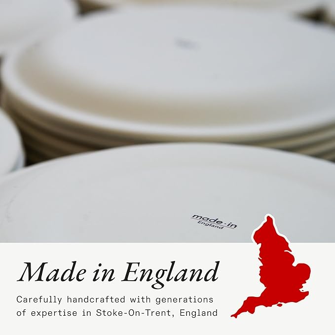 Made In Cookware - Set of 4 - Appetizer Plates - White - Porcelain - Crafted in England