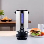 Commercial Electric Kettle Warmer Stainless Steel Hot Water Dispenser Hot Water Boiler And Warmer with Faucet Quick-Temp or Boil for Tea Coffee 1500W 12.9 Liter Capacity