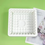 TUKE Square Shaped Silicone Mold Soap Silicone Molds Cake Fondant Baking Molds for Baking Chocolate French Dessert Candy Ice Cube Soap (Square K)