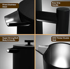 French Press Coffee Maker,Stainless Steel Double Wall Insulated Coffee Press 34 oz,4-8 Cups, Portable Hot Cold Brew Teapot Cafetera for Coffee Bar Accessories Kitchen Camping (Black,34oz)