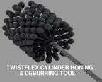 TwistFlex Heavy Duty Cylinder Hone, 4-1/2" 320SC Flexible Cylinder Honing & Deburring Tool, 4.5" Bore Brush for Hole Diameters 4.15"- 4.5", Silicon Carbide 320 Grit, 13.5" Length (1 Pack)