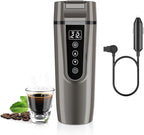 Car Electric Kettle for Travel : FVPE 12V/24V Small Electric Water Kettle, Multi-Temp Control 400 mL Portable Car Water Boiler for Brewing Coffee Tea,LCD Display 304 Stainless Steel Truck Heating Cup