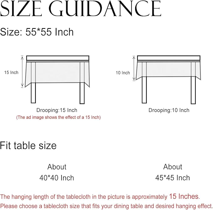 ISAENNE Designer Vintage Linen Small Square Table Cloth,Floral and Bird Pattern Tablecloths,Fall Wrinkle Resistant Home Decor Tablecloth for Dining Kitchen Party Christmas,55"*55"-Murad A
