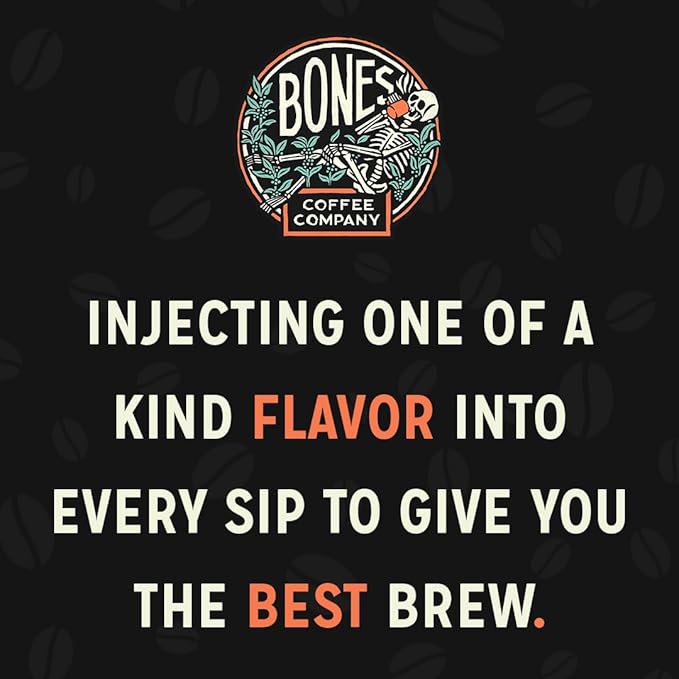 Bones Coffee Company The Nightmare Before Christmas Mudslide Boogie Flavored Coffee Beans, Whole Bean Coffee Medium Roast Low Acid, Chocolate Mudslide Flavor (12 oz)
