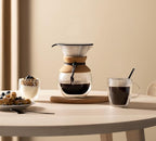 Bodum 34oz Pour Over Coffee Maker, High-Heat Borosilicate Glass with Reusable Stainless Steel Filter and Double Wall Cork Grip - Made in Portugal