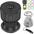 Electric Mason Jar Vacuum Sealer, Auto Stop Mason Jar Vacuum Sealer Kit for Wide Mouth and Regular Mouth canning lids with Food Storage Labels for Freshness and Preservation