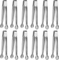 Small Serving Tongs,Ice Tongs,Sugar Tongs,Kitchen Tiny Tongs for Appetizers,12 PCS(6 Inch)