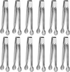Small Serving Tongs,Ice Tongs,Sugar Tongs,Kitchen Tiny Tongs for Appetizers,12 PCS(6 Inch)