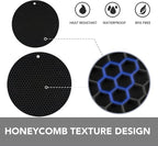 Joyhalo Trivets for Hot Dishes - Hot Pads for Kitchen, Silicone Pot Holders for Hot Pots and Pans, Silicone Mats for Kitchen Countertops, Table, Flexible Easy to Wash and Dry, Grey