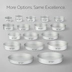 Restaurantware-Met Lux 6 x 3 Inch Straight-Sided Baking Tins, 12 Round Cake Pans - Oven-Ready, Freezable, Anodized Aluminum Round Baking Pans, Greaseproof, For Layer Birthday Cakes