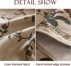 patdrea Designer Linen French Tablecloth for Rectangle Table,Fall Country Breathable Floral Extra Long Tablecloths,Table Cover for Kitchen Dining,Christmas,Thanksgiving,63"x110"-Oliveirad