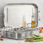 Hestan Provisions – 16.5" Classic Clad Roaster with Stianless Steel Rack