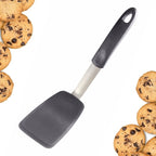 StarPack Premium Flexible Large Silicone Turner Spatula - High Heat Resistant to 600°F, Hygienic One Piece Design, Non Stick Rubber Kitchen Utensil for Fish, Eggs, Pancakes & Cookies (Stormy Grey)