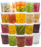 50 Set 32 oz Deli Containers with Lids, Leak-Proof BPA Free Plastic Take Out Bowls, Food Storage Containers for Takeout Meal Prep Storage, Freezer, Microwave & Dishwasher Safe