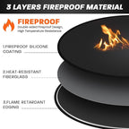 48" Fire Pit Mat for Solo Stove Yukon, Round Fireproof Under Grill Mats for Outdoor Grill, Portable Camping Stove Mat for Solo Stove Accessories
