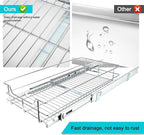 Pull Out Cabinet Organizer 17" W X 17" D, Slide Out Drawers For Kitchen Organizers and Storage, Pull Out Drawers For Cabinets Capacity Heavy Duty Caddy, Cabinet Shelves Chrome-Plated, Bathroom Pantry