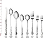 New Star Foodservice 1029529 Rose Pattern, 18/0 Stainless Steel, Bouillon Spoon, 6.1-Inch, Set of 12