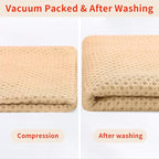 Homaxy 100% Cotton Waffle Weave Kitchen Dish Cloths, Ultra Soft Absorbent Quick Drying Dish Towels, 12 x 12 Inches, 6-Pack, Apricot