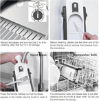 Safe Mandoline Slicer for Kitchen, Vegetable & Food Cutter, Thickness Adjustable 0.1-8 mm. Easy to Clean, Storage, Kitchen Faster Slice Artifact (Only Slice) (Gray)