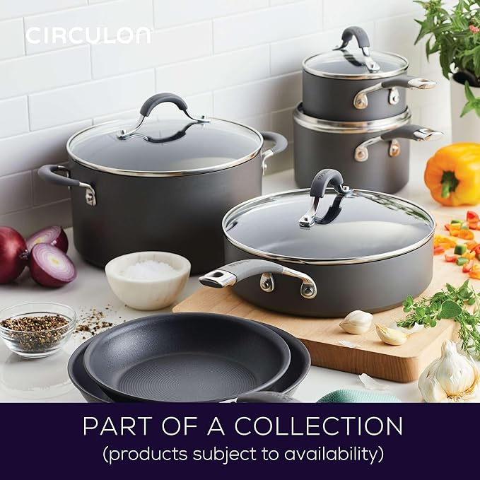 Circulon 83905 Radiance [hard anodized] Nonstick Frying pan set / Skillet Set - 8.5 Inch and 10 Inch, Gray