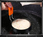 3.5" Egg Rings 6“ Pancake Mold with Silicone Handle, Round Mold for English Muffins - Griddle Cooking Shaper for Indoor Camping Breakfast Sandwiches w/Silicone Oil Brush set of 6 (4pcs 3.5"+2pcs 6")