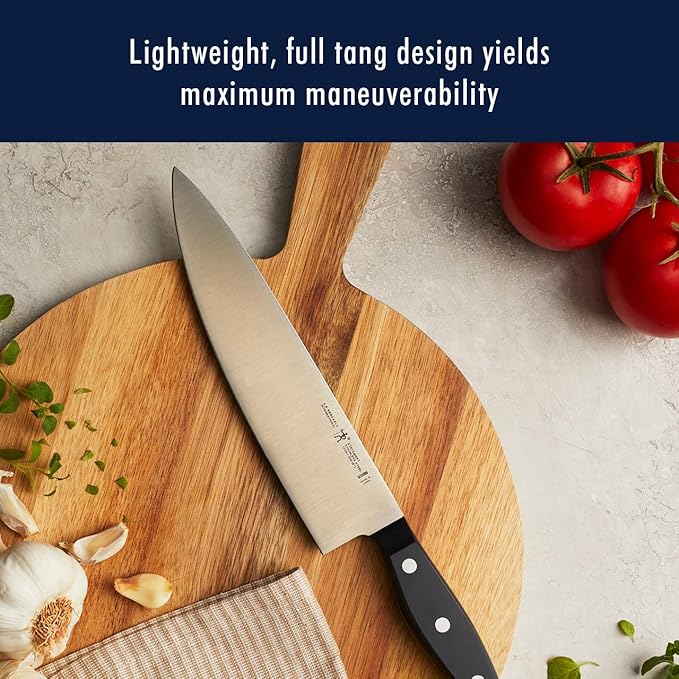 HENCKELS Premium Quality 12-Piece Statement Knife Set with Block, Razor-Sharp, German Engineered Informed by over 100 Years of Masterful Knife Making, Lightweight and Strong, Dishwasher Safe
