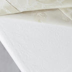 Benson Mills Deluxe Heavy Duty Vinyl Table Pad, Premium Table Protector, Waterproof with Flannel Backing, Quilted Design and Customizable (Off-White, 52" X 108" Rectangular)