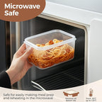 ComSaf Food Storage Containers with Lids Set of 3 (2L/2.1Qt) (1.4L/1.5Qt) (0.8L/0.8Qt), Airtight Food Storage Container, Plastic Canister Sets for Kitchen, Pantry Organizer for Sugar, Cereal and Snack