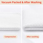 Homaxy 100% Cotton Oversized Waffle Weave Kitchen Dish Towels, Ultra Soft Absorbent Quick Drying Cleaning Towel, 20 x 28 Inches, 4-Pack, White