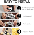 Ourokhome Rotary Cheese Grater Hand Crank, Kitchen Shredder Speed Mandolin Slicer Nuts Grinder with Handle and Drum Blades for Cheese, Vegetable, Walnut, Chocolate, Potato, Carrot, 3 Blades, Black